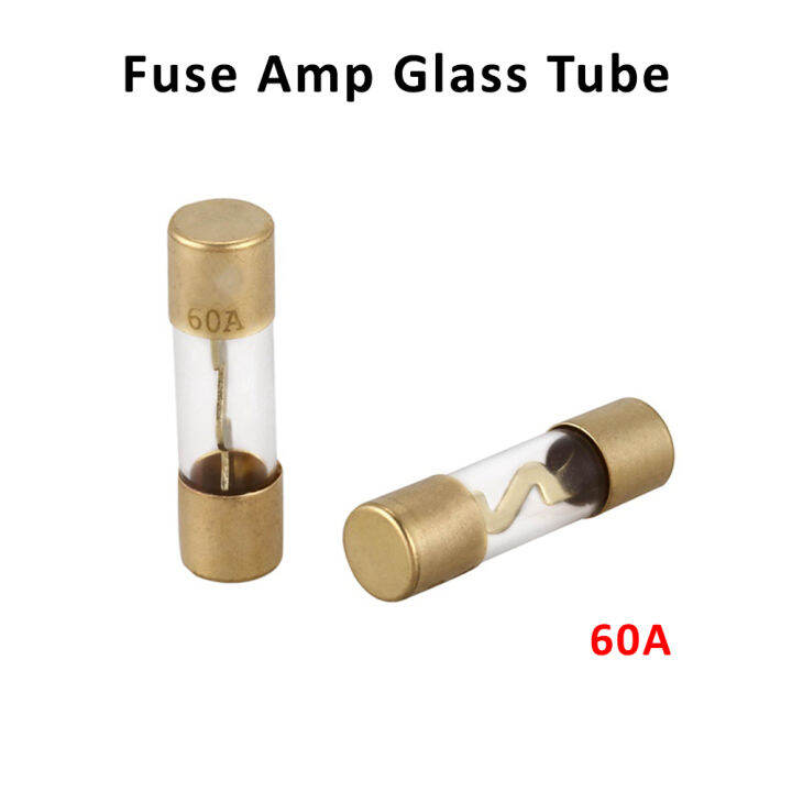 60A AGU Fuse Amp Glass Tube Car Audio Amplifier Subwoofer Speaker Sound
