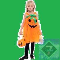 ✨✨BEST SELLER?? 7C 214 ชุดเด็กหญิง ชุดเดรส ชุดฮาโลวีน ชุดฟักทอง ฟักทอง Children Pumpkin Halloween Costume ##ชุดแฟนซี ชุดเด็ก ฮีโร่ Fancy Hero Kids
