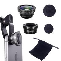 3in1 Fisheye Phone Lens 0.67X Wide Angle Zoom Fish Eye Macro Lenses Camera Kits With Clip Lens On The Phone For Smartphone Smartphone Lenses