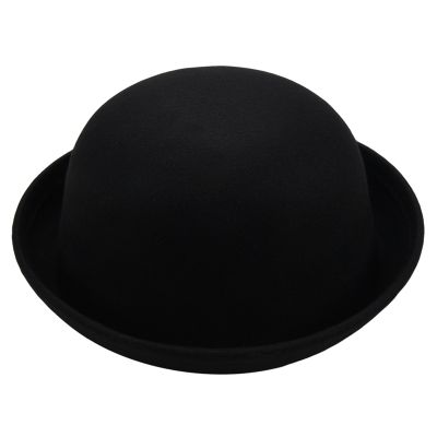 1Piece Melon Bowler Hat Hat Bowler Hat Bowler Hat Felt Hat Chaplin Hat Riding Hat (Black)
