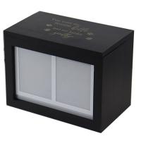 Pet Urns for Dog Cats Ashes, Loss Pet Memorial Remembrance Gift, Dog Frame Urns Wooden Pet Memorial Box Black