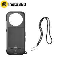 เคสป้องกันซิลิโคน Insta360 X3พร้อมสายรัดข้อมือเพื่อความปลอดภัยป้องกันการสูญเสียเชือกปกป้องอุปกรณ์เสริมสำหรับ Insta 360X3