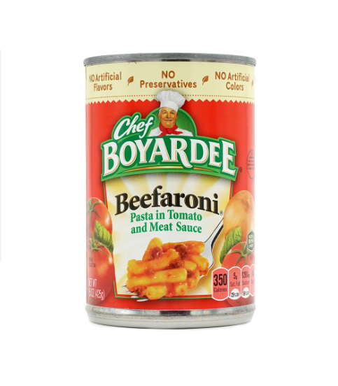 Chef Boyardee Beefaroni Pasta in Tomato & Meat Sauce 425g Made in ...