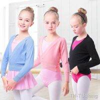 Autumn Winter Wrap Ballet Sweater Cardigans for Girls Kids Soft Knitted Dance Leotards Crossover Warm Ballet Coats