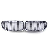 2Pcs รถสไตล์ Gloss สีดำด้านหน้าไต Double Slat Grill Grille สำหรับ-BMW E90 320D 325D 330D 335I 2009-2012 51137201969