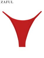 ZAFUL Women Swim Bottom Ribbed String Cheeky Bikini Bottom Low Waisted Solid Briefs Brazilian Classic Thong Swimwear Z4987170