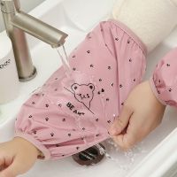 [COD] sleeves cute waterproof and oil-proof cartoon work womens winter thickened dirt-resistant kitchen ins