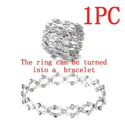 2 1 2 in 1 Adjustable Magnetic Therapy Transforming Bracelet Ring Magic Twist