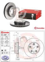 09 C881 11 จานเบรค ล้อ F-L/R (ยี่ห้อ BREMBO) รุ่น HC UV PVT AUDI Q7 ปี2006-2015