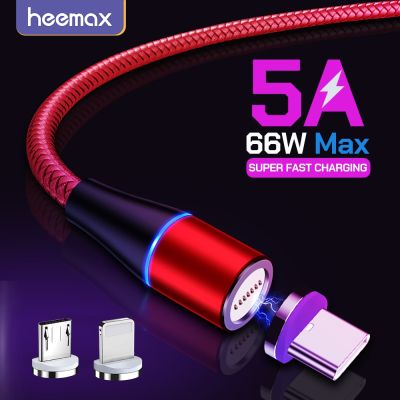 5A Magnetic Type C Cable for Huawei Honor 3A Fast Charging Wire for iPhone Xiaomi Samsung OPPO Microusb Magnet USB C Cable Cord Docks hargers Docks Ch
