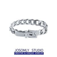 Titanium steel watch strap bracelet for men and women ins trendy hip-hop personality cool style bracelet niche design couple hand jewelry