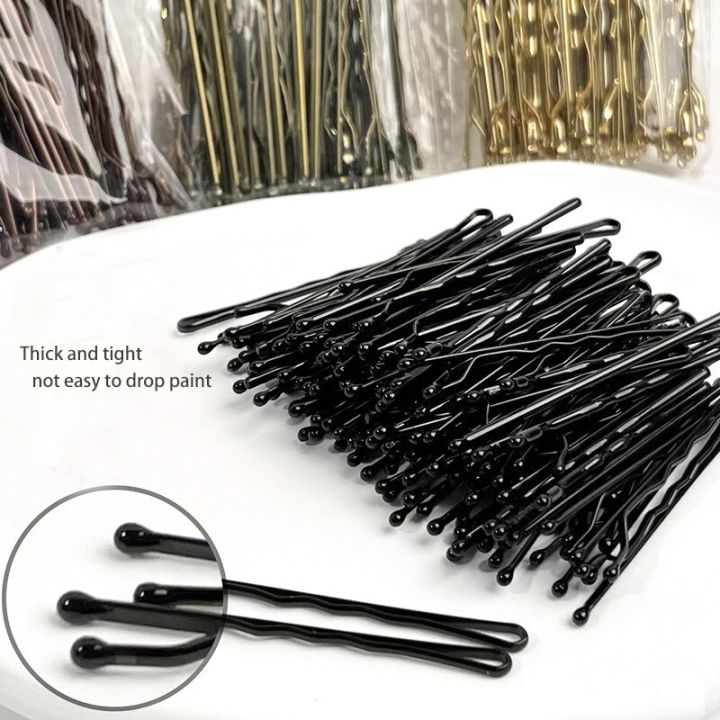 50-100pcs-black-word-clip-hairpin-korean-wave-clip-small-black-clip-girls-headdress-steel-clip-side-clip-hair-accessories-gift