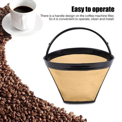Stainless Steel Coffee Filter Screen Hand Flushing Filter Paper Cup Funnel Filter Screen Filter Pot Drip Type Free Coffee Coffee E1A9