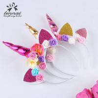 2019 Xmas Headband Cute Kid Baby Girl Unicorn Horn Hair Band Headband Headwear Cristmas Birthday Party Flower Crown Accessories