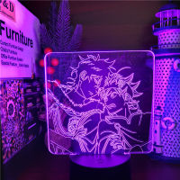 Black Clover 3D LED Night Light Asta Yuno Grinbellor Anime Colorful Collective Lampara Visual Bedroom Manga Lighting Illuminator