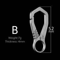 พวงกุญแจพวงกุญแจไททาเนียมแท้สำหรับผู้ชาย EDC น้ำหนักเบาสำหรับรถยนต์พวงกุญแจหัวเข็มขัดพวงกุญแจอุปกรณ์ยึดคุณภาพสูงพวงกุญแจของขวัญอุปกรณ์เสริมของคาร์ไบน์