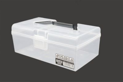 Lehome กล่องพลาสติก ผลิตและนำเข้าจากญี่ปุ่น มีฝาปิด+หูหิ้ว วัสดุคุณภาพดี (ตัวกล่องPP+หูหิ้วPS) ขนาด22x13x9cm HO-01-00899