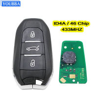 Keyless Go Smart Remote Car Key HU83 VA2 433MHZ 4A ID46 PCF7945สำหรับ Peugeot 208 308 508 3008สำหรับ Citroen DS4 DS5 HITAG2