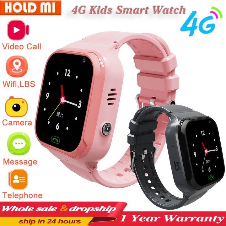 4G Kids Smart Watch WIFI LBS SOS Clock Kids Watch Video Call Chat Phone ...