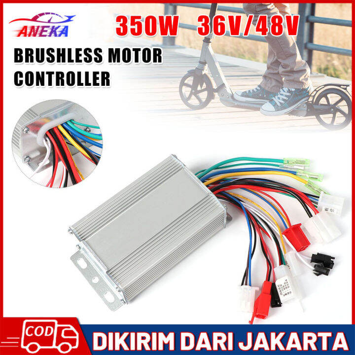 Controller Sepeda Listrik 36v48v 350w Motor Controller Regulator Kecepatan Dc Brushless Untuk 3075