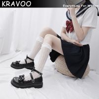 【LZ】✾  KRAVOO Mulheres Sapatos Lindo Doce JK Borboleta Nó Mary Jane Sapatos de Saltos de Plataforma Senhoras Bombas Lolita Mocassins Verão