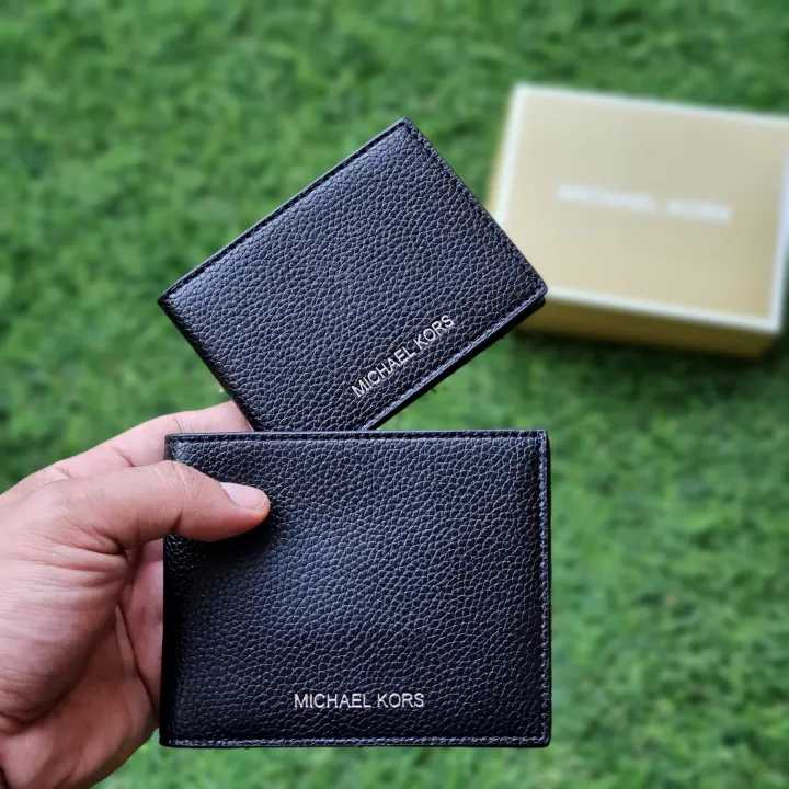 Guaranteed Authentic Michael Kors Black Pebble Leather Men's Billfold  Wallet With Card Case | Lazada PH