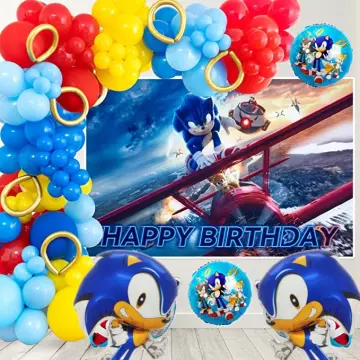 6 pcs SonicBalloons, Birthday Party Supplies, Kids Birthday Party Favor  Decorations Perfect for Your Themed Party