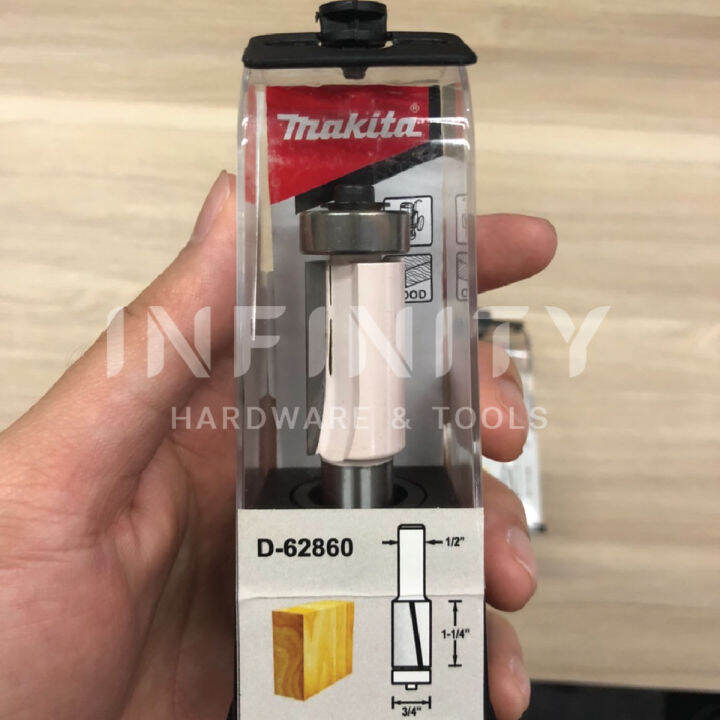 makita-ดอกเราท์เตอร์-ทริมเมอร์-ดอกกัดตรงปลายลูกปืน-แกน-1-4-และ-1-2-d62860-d49270-d49286-d49264