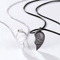 Love Magnetic Attraction Couple Necklace for Women Pair of Pull Hook Heart-shaped Promise Necklace Valentine 39;s Day Gift Jewelry