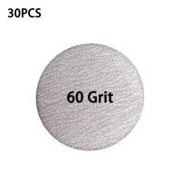 30 Pcs Sandpaper Sandpaper 30 Pcs White Dry Sanding Sandpaper Grinding Hook Loop Sandpaper Polishing Sanding Discs