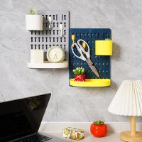 ♘ Accessories wholesale plastic hole hole plate hook punch multi-function free dormitory living room bedroom the head of a bed shelf on the wall