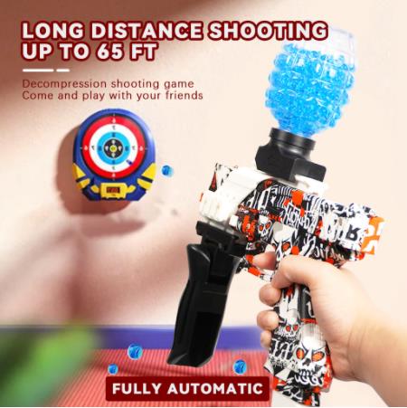 [Ready Stock] graffiti electric high speed continuous launch soft ball gel blasts gun automatic gun toys for boys