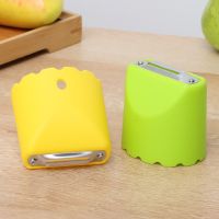 New Multi Purpose Paring Knife Anti Splash Peeler Cucumber Carrot Potato Grater Self-Stand Fruit Vegetables Peeler Peeling Tool Graters  Peelers Slice