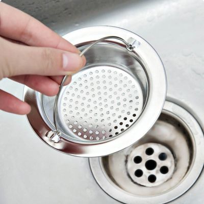 【JING YING】ฝักบัวอาบน้ำท่อระบายน้ำสแตนเลสกระเปาะกรองอุปกรณ์เสริมทำความสะอาดป้องกันการบล็อก,1ชิ้น