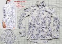 Joe Fresh Active floral activewear Jacket เสื้อคลุมโยคะ แจ็คเก็ตกีฬา-ขาว/ม่วง ไซส์ 36"(สภาพเหมือนใหม่)