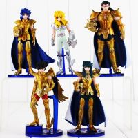 5 Buah/ชุด Mainan Saint Seiya Warior Shiryu Shun Hyoga Jbu Seiya Ksatria Zodiak PVC Tokoh Aksi Bainan โมเดล