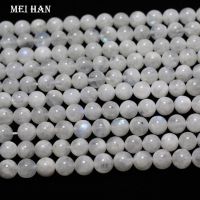 Meihan natural A rainbow Moonstone 6mm 8mm smooth round loose beads for jewelry making design