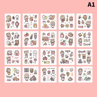 hedeguoji?20 Sheets Cartoon Pattern Stickers Scrapbook Design Decorative Material Gift