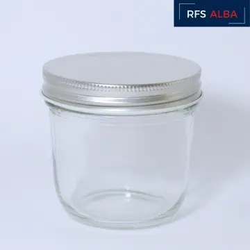 Kerr 8oz Clear Glass Wide Mouth Mason Jars (Silver Vacuum Seal Lid) - 12/Case, Clear Type III 86 mm