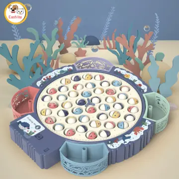  Magnetic Fishing Game Toys, Rotating Board Game with