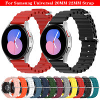 สายนาฬิกา20มม. 22มม. สำหรับ Samsung Galaxy Watch 5/5 Pro Gear S3 3 41มม. 45มม. สายรัดข้อมือซิลิโคนสมาร์ทวอท์ชสำหรับ Garmin Vivoactive 3 Forerunner 158 55 745 255 645 245 Music Venu 2 Plus SQ สร้อยข้อมือกีฬา