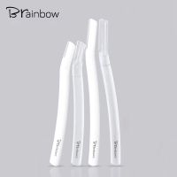 Brainbow เครื่องโกนขนมีดโกนคิ้วแบบพกพาที่เล็มขนคิ้ว8ชิ้น,ที่โกนขนตาที่กันขนคิ้วรูปร่างที่กำจัดขนกรรไกรสำหรับแต่งหน้า