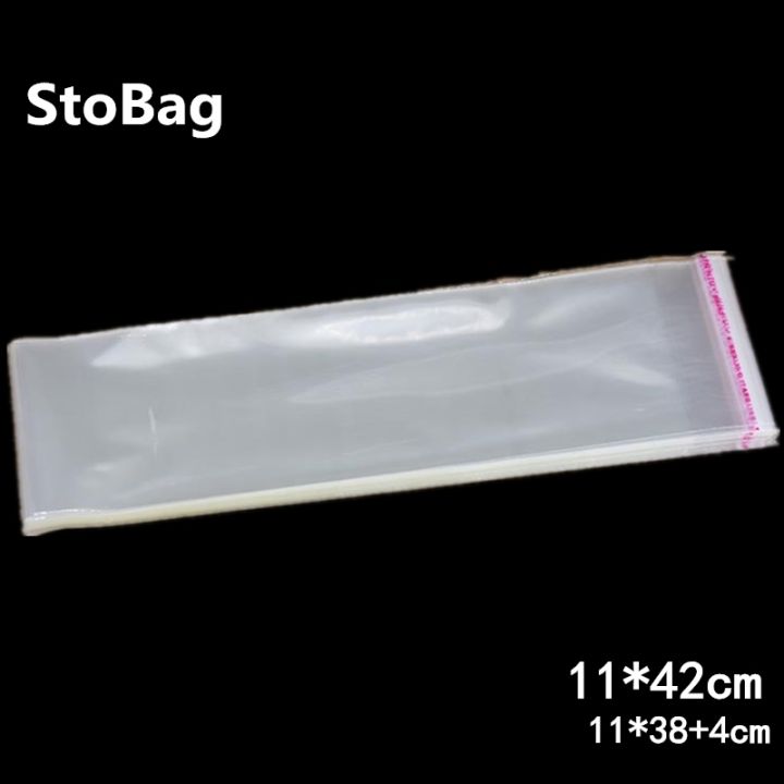 200pcs Clear Cellophane Bags, Self-adhesive Plastic Bags Flat Bags  Transparent Opp Bags For Candy, 11*22cm