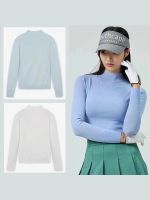 ❄ Korea Southcape Golf Womens 23 Autumn Solid Color Simple Versatile High Neck Slim Long Sleeve Sweater