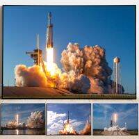 Modern Rocket Lifts Off โปสเตอร์และ Print - Perfect Wall Art สำหรับผู้ที่ชื่นชอบการบินและอวกาศ-ภาพ HD ตกแต่งบ้านสำหรับห้องนั่งเล่นงานศิลปะ