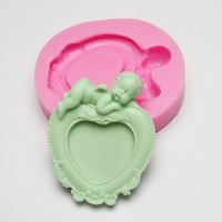 Baby photo Frame Craft Mold DIY aromatpy plaster pendent Handmade essential oil bath Soap Silicone Mold