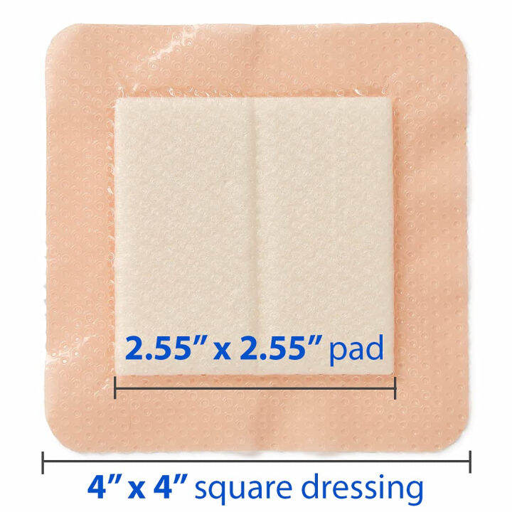 medline-optifoam-gentle-ex-bordered-foam-adhesive-dressing-4-x-4-square-10-count-4-x-4-box-adhesive-dressing