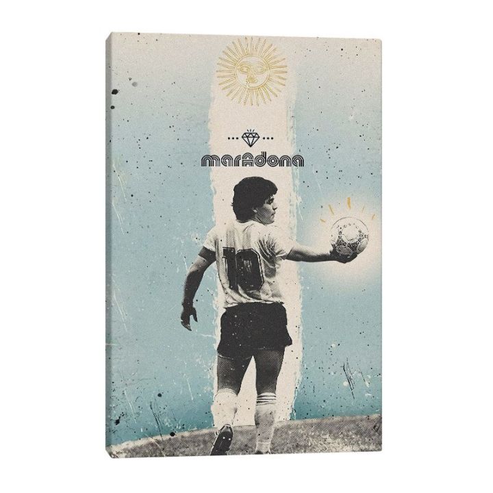 diego-maradona-ภาพวาดสีน้ำมันผนังโปสเตอร์ฟุตบอลซุปเปอร์สตาร์ผ้าใบสิ่งพิมพ์ตกแต่งผนังสำหรับตกแต่งบ้าน