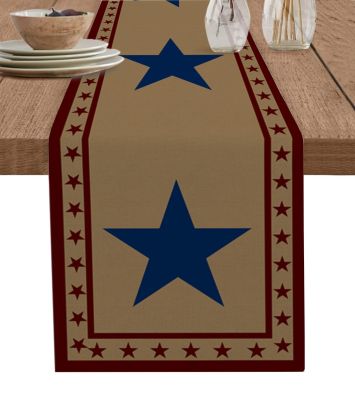 Flag Day Independence Day Pentagram Table Runner Decoration Home Decor Dinner Table Decoration Table Decor