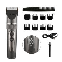 Ceramic Waterproof Electric Hair Clipper Professional Low Noise Hair Trimmer Fine Adjustment Hair Cutting Machine LED Display 31